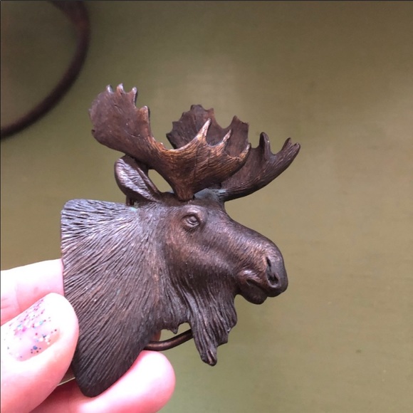 Bergamot Moose Brass Buckle - Picture 1 of 5